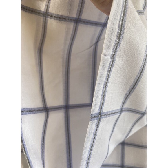 Ikea 2 King pillow case shams NWOT white blue checked windowpane grid pattern - Picture 8 of 8